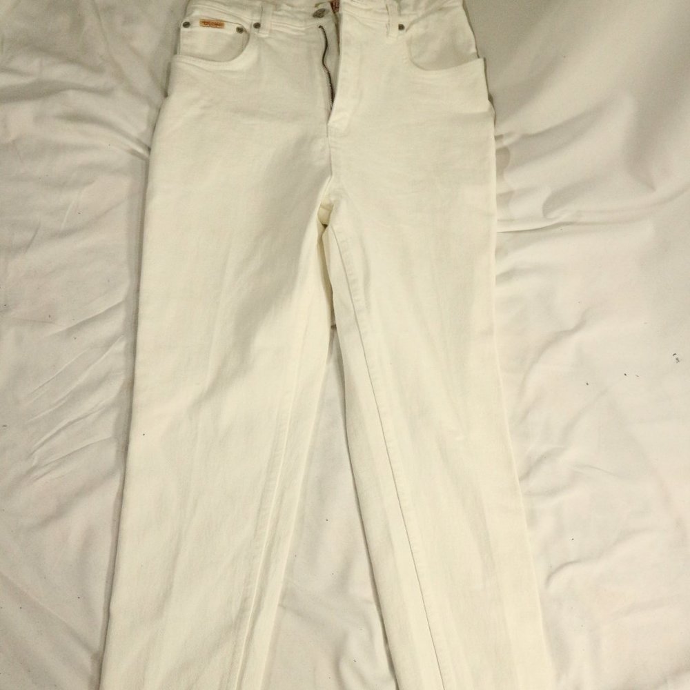 VTG COSMO White Denim Straight Leg Jeans Sz 9/10
